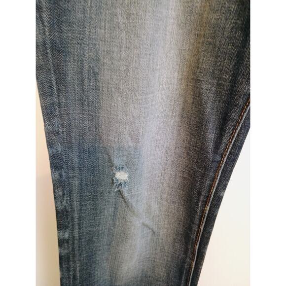 Driftwood Jeans Women Dark Blue 27 Dark Wash Ankle Jean Distressed Stretch Denim - Picture 14 of 16